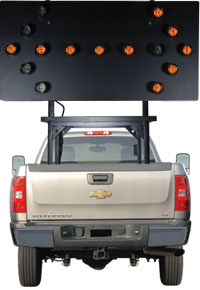 Vehicle Mounted Arrow Board 15 Lamp SolarTech