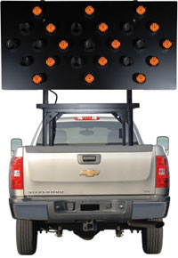 Vehicle Mounted Arrow Board 25 Lamp SolarTech